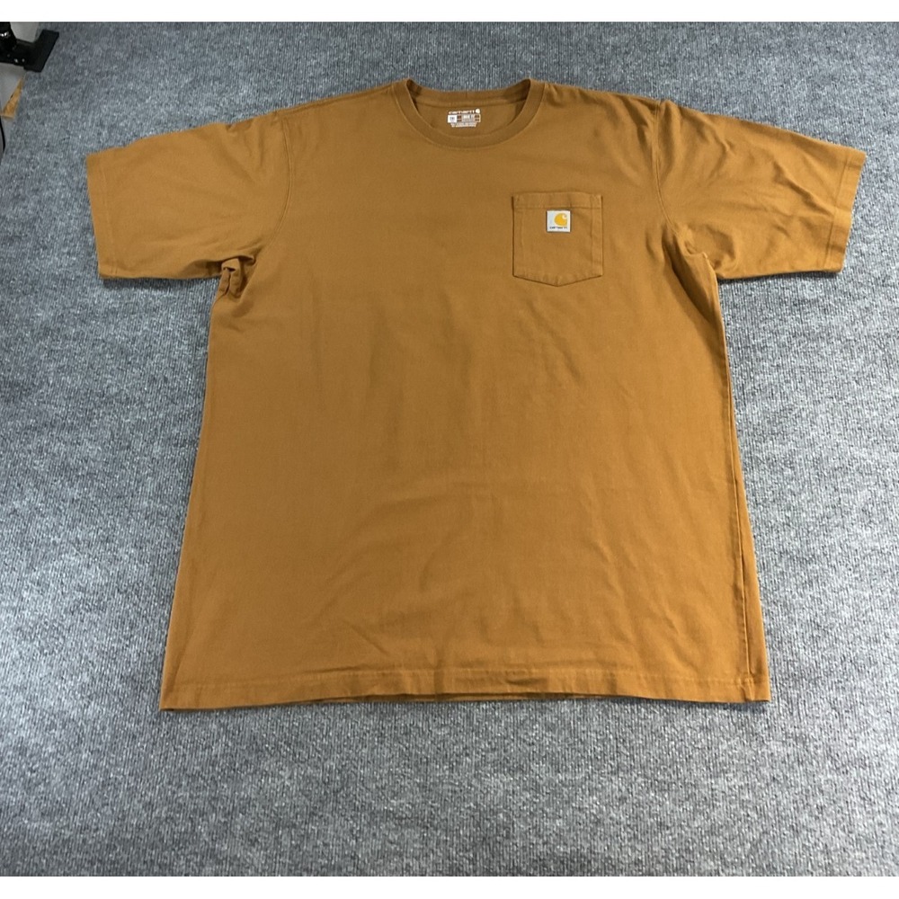 Carhartt Loose Fit Pocket T Shirt Men's 2XLT Tall OrangeWorkwear Heavyweight Tee